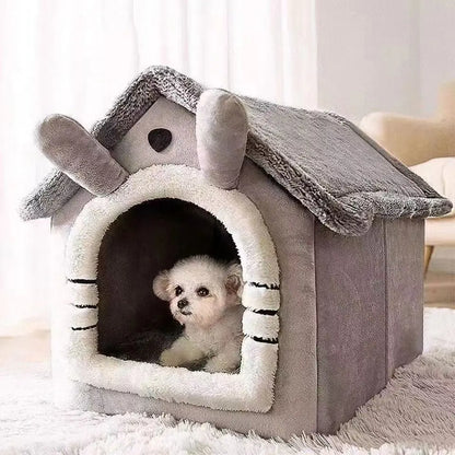 Foldable Pet House Kennel Bed