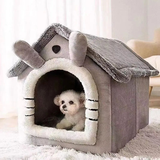 Foldable Pet House Kennel Bed